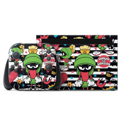 Looney Tunes Marvin the Martian Striped Patches Nintendo Skins