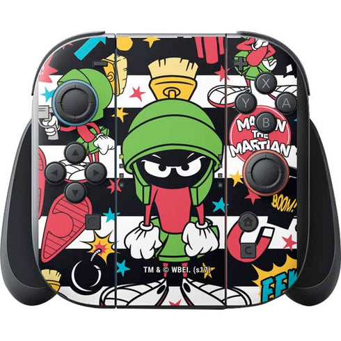 Looney Tunes Marvin the Martian Striped Patches Nintendo Switch 2 (2025) with Joy-Con Skin