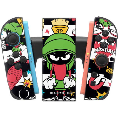 Looney Tunes Marvin the Martian Striped Patches Nintendo Switch 2 (2025) Joy-Con Controller Skin
