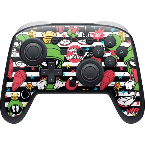 Looney Tunes Marvin the Martian Striped Patches Nintendo Skins
