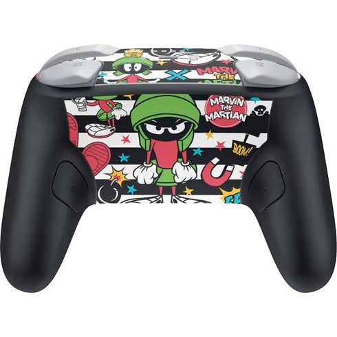 Looney Tunes Marvin the Martian Striped Patches Nintendo Switch 2 (2025) Pro Controller Skin