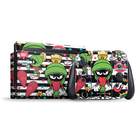 Looney Tunes Marvin the Martian Striped Patches Nintendo Skins