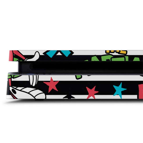 Looney Tunes Marvin the Martian Striped Patches PS4 Slim Skin