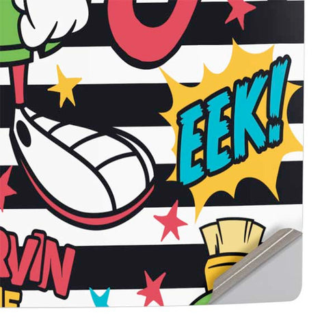 Looney Tunes Marvin the Martian Striped Patches PS5 Slim Digital Edition Console Skin