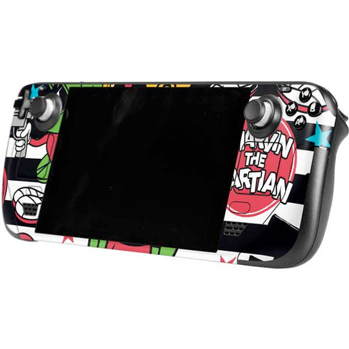 Looney Tunes Marvin the Martian Striped Patches Steam Deck Handheld Gaming Computer OLED Skin