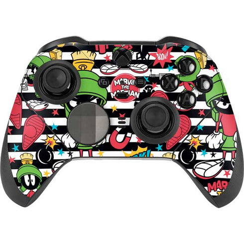 Looney Tunes Marvin the Martian Striped Patches Xbox Elite Wireless Controller Series 2 Skin