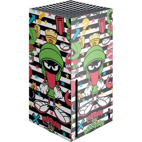 Looney Tunes Marvin the Martian Striped Patches Xbox Series X Skins