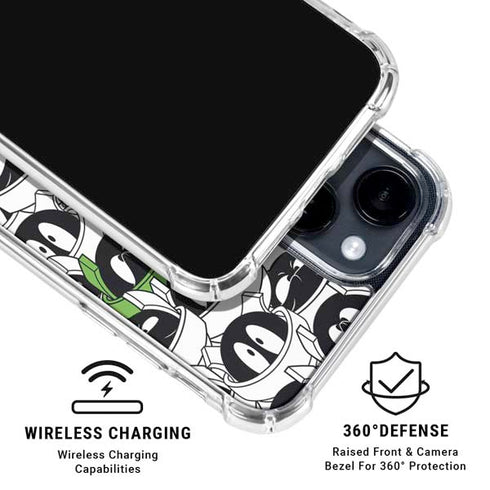 Looney Tunes Marvin the Martian Super Sized iPhone 15 Clear Case