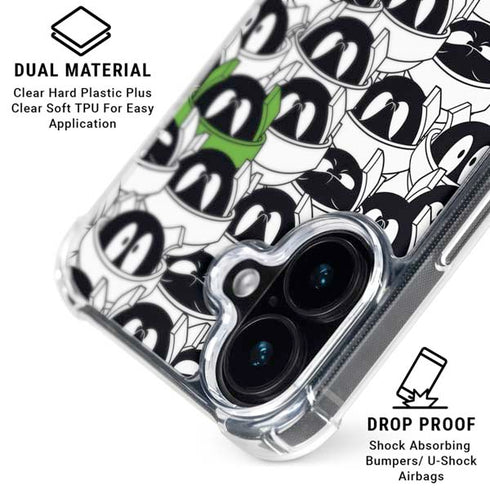 Looney Tunes Marvin the Martian Super Sized iPhone 16 Plus Clear Case