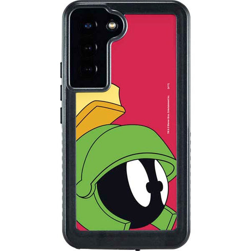Looney Tunes Marvin The Martian Zoomed In Galaxy S24 Plus Waterproof Case