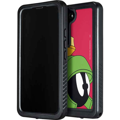 Looney Tunes Marvin The Martian Zoomed In Galaxy S24 Plus Waterproof Case