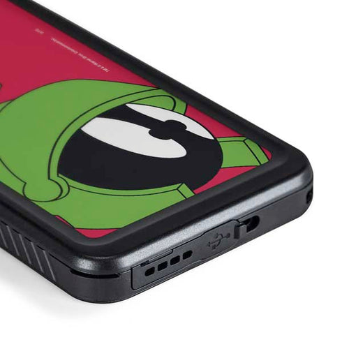 Looney Tunes Marvin The Martian Zoomed In Galaxy S24 Plus Waterproof Case