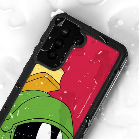 Looney Tunes Marvin The Martian Zoomed In Galaxy S24 Plus Waterproof Case