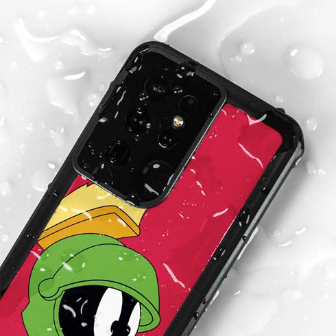 Looney Tunes Marvin The Martian Zoomed In Galaxy S24 Ultra Waterproof Case