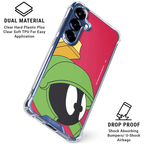Looney Tunes Marvin The Martian Zoomed In Galaxy S25 Plus Clear Case