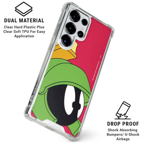 Looney Tunes Marvin The Martian Zoomed In Galaxy S26 Ultra Clear Case