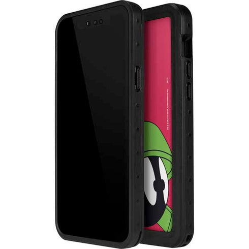Looney Tunes Marvin The Martian Zoomed In iPhone 15 Pro Waterproof Case