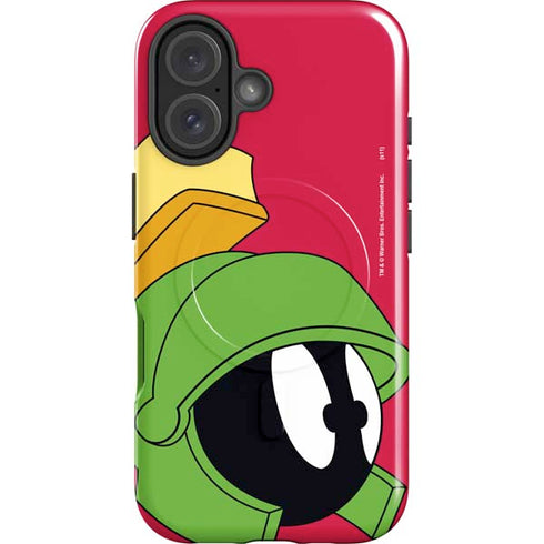 Looney Tunes Marvin The Martian Zoomed In iPhone 16 Magsafe Impact Case