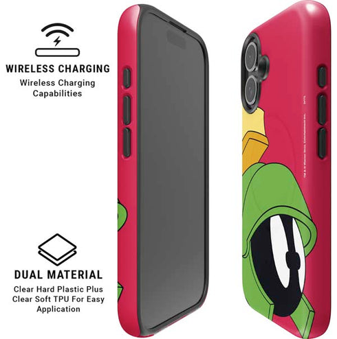 Looney Tunes Marvin The Martian Zoomed In iPhone 16 Magsafe Impact Case