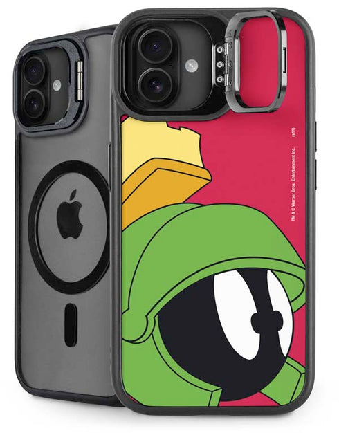 Looney Tunes Marvin The Martian Zoomed In iPhone 16 Plus Kickstand Case