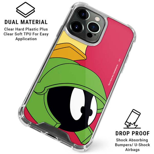 Looney Tunes Marvin The Martian Zoomed In iPhone 16 Pro Clear Case
