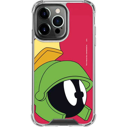Looney Tunes Marvin The Martian Zoomed In iPhone 16 Pro Max Clear Case