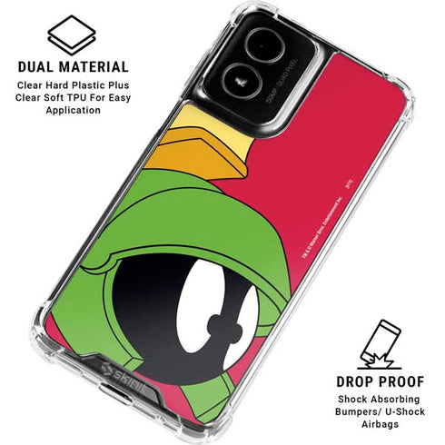 Looney Tunes Marvin The Martian Zoomed In Moto G Power 5G (2024) Clear Case