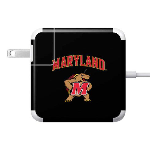 University of Maryland Collegiate Text 85W Power Adapter (15 and 17 inch MacBook Pro Charger) Skin