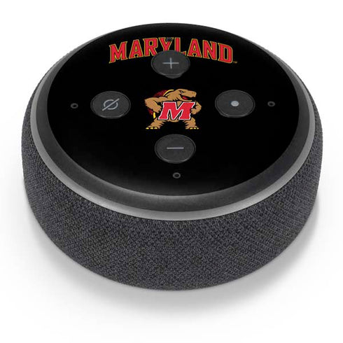 University of Maryland Collegiate Text Amazon Echo Dot Skin