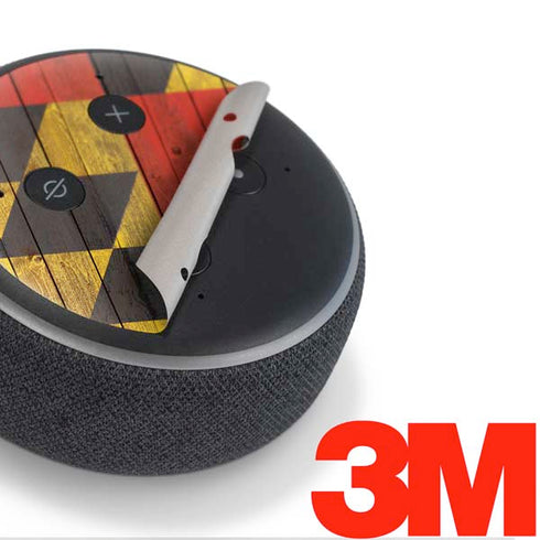 Maryland Flag Dark Wood Amazon Echo Dot Skin