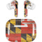 Maryland Flag Dark Wood AirPods Skins