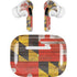 Maryland Flag Dark Wood AirPods Skins