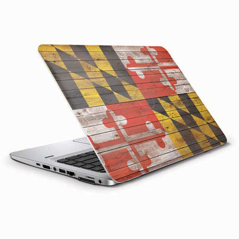 Maryland Flag Dark Wood HP Elitebook Skin