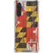 Maryland Flag Dark Wood Galaxy A17 Clear Case