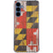 Maryland Flag Dark Wood Galaxy A35 5G Clear Case