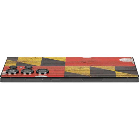 Maryland Flag Dark Wood Galaxy Skins
