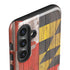 Maryland Flag Dark Wood Galaxy S25 Impact Case