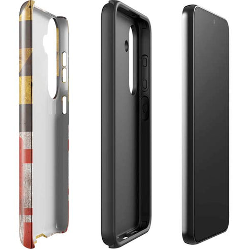 Maryland Flag Dark Wood Galaxy S25 Impact Case
