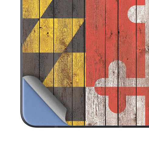 Maryland Flag Dark Wood Galaxy Z Fold5 5G Skin
