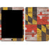 Maryland Flag Dark Wood iPad Skins