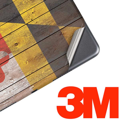 Maryland Flag Dark Wood iPad Skins