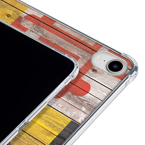 Maryland Flag Dark Wood iPad 11th Gen (2025) Clear Case