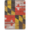 Maryland Flag Dark Wood Apple iPad Pro Skin