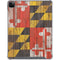 Maryland Flag Dark Wood iPad Cases
