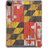 Maryland Flag Dark Wood iPad Cases