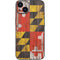 Maryland Flag Dark Wood iPhone 15 Skin