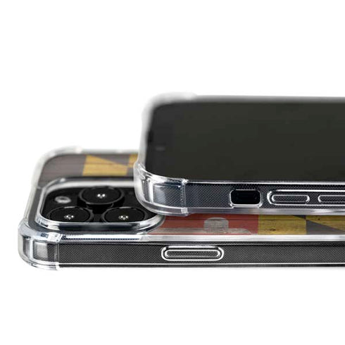 Maryland Flag Dark Wood iPhone 16 Pro MagSafe Case