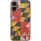 Maryland Flag Dark Wood iPhone 16 Skin