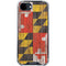 Maryland Flag Dark Wood iPhone 16e Clear Case