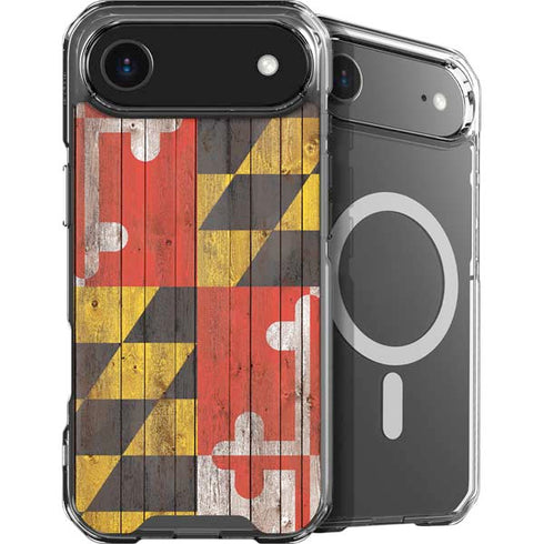 Maryland Flag Dark Wood iPhone 17 Air MagSafe Case